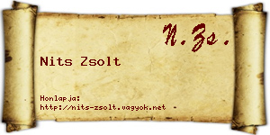 Nits Zsolt névjegykártya